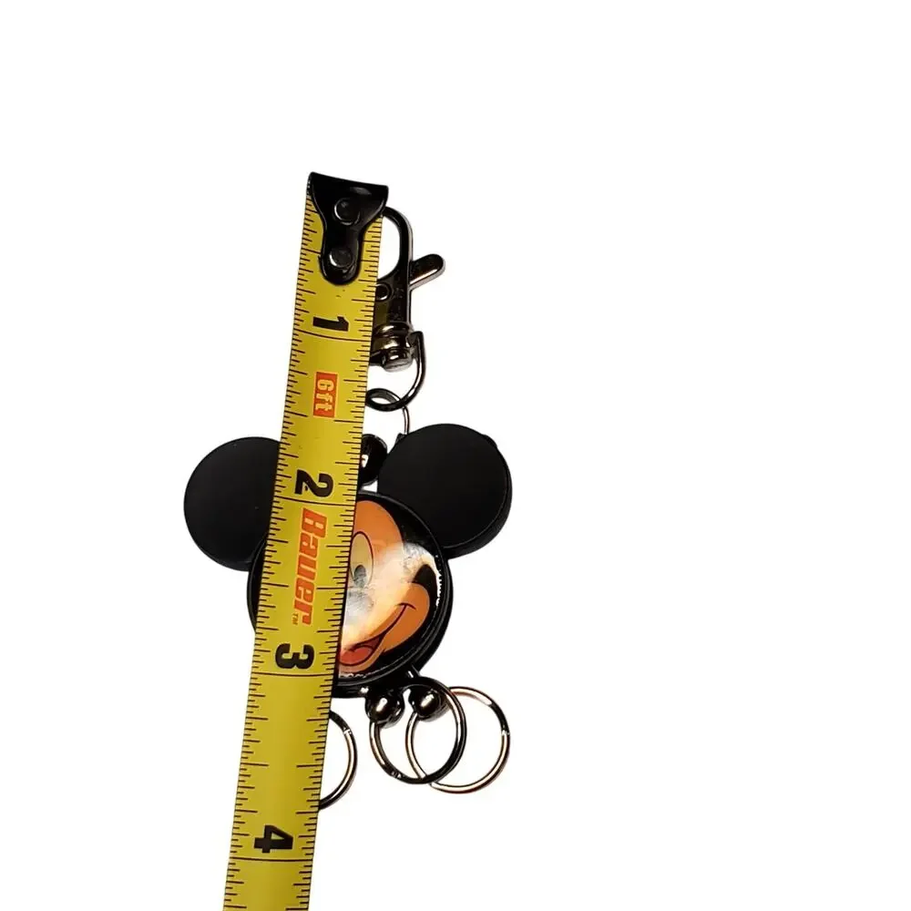 Disneyland Mickey Mouse Keychain With 3 Moveable Rings New